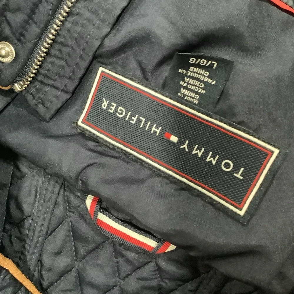 TOMMY HILFIGER CLASSIC BLACK QUILTED JACKET  L LIGHTWEIGHT Perfect Condition